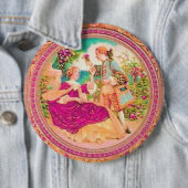 ビクトリアンフランスのフローラ香水ラベル 缶バッジ (インサイチュ)