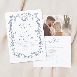 ビクトリアンフランスのヴィンテージ写結婚真 招待状