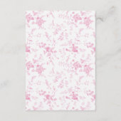 ビクトリアンフランスのToile Pinkの結婚詳細 エンクロージャーカード (裏面)