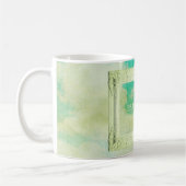 ビクトリアンフレーム空絵画雲のエレガントティール（緑がかった色） コーヒーマグカップ (左)