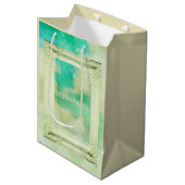 ビクトリアンフレーム空絵画雲のエレガントティール（緑がかった色） ミディアムペーパーバッグ (正面アングル)