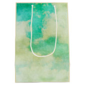 ビクトリアンフレーム空絵画雲のエレガントティール（緑がかった色） ミディアムペーパーバッグ (裏面)