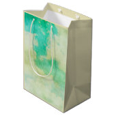 ビクトリアンフレーム空絵画雲のエレガントティール（緑がかった色） ミディアムペーパーバッグ (裏面アングル)