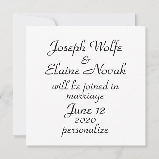 ビクトリアンフローラつるのサインは日付を白に保存 セーブザデート (裏面)