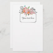 ビクトリアンフローラぶら下がった符号 便箋 (正面/裏面)