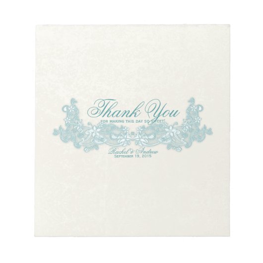 ビクトリアンフローラアクアデザインキャンディバーラップ ノートパッド (正面)