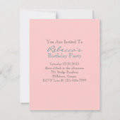 ビクトリアンフローラカップケーキ英語ティーパーティー 招待状 (裏面)