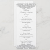 ビクトリアンフローラシルバーグレーメニューカード メニュー (正面/裏面)