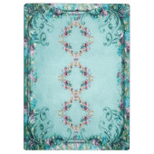 ビクトリアンフローラスエレガントクロールティール(緑がかった色) クリップボード (裏面)