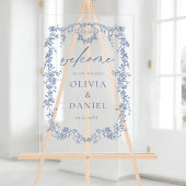 ビクトリアンフローラダスティフランスのブ結婚ルー歓迎 アクリルサイン