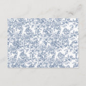 ビクトリアンフローラダスティブルー披露宴結婚ズ エンクロージャーカード (裏面)