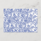 ビクトリアンフローラネイビー披露宴結婚ズ エンクロージャーカード (裏面)