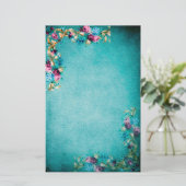 ビクトリアンフローラバラエレガント花 便箋 (スタンド正面)