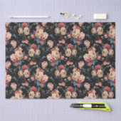 ビクトリアンフローラバラパターンティッシュペーパー 薄葉紙 (クラフト)