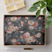 ビクトリアンフローラバラパターンティッシュペーパー 薄葉紙 (ギフト)