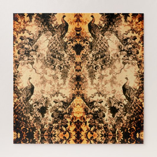 ビクトリアンフローラパタエレガントーンヴィンテージ ジグソーパズル (縦)