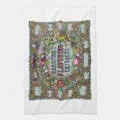 ビクトリアンフローラフルーツベーキングヴィンテージキッチン キッチンタオル (縦)