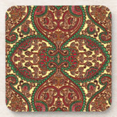 ビクトリアンフローラペイズリー宝宝宝石調パターン コースター (正面)
