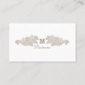 ビクトリアンフローラレースデザインホワイト プレイスカード (裏面)