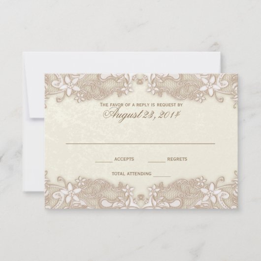 ビクトリアンフローラレース応答カード 出欠カード (正面)