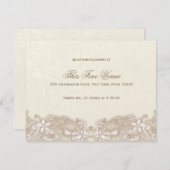 ビクトリアンフローラレース披露宴カード 招待状 (正面/裏面)
