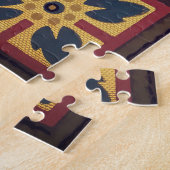 ビクトリアンフローラ工芸ヴィンテージ壁紙 ジグソーパズル (側面)