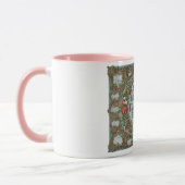 ビクトリアンフローラ果実ベーキングヴィンテージ表 マグカップ (左)