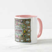 ビクトリアンフローラ果実ベーキングヴィンテージ表 マグカップ (正面右)