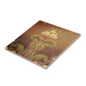 ビクトリアンフローラ焼エレガント花アールヌーボー タイル (側面)