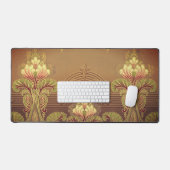 ビクトリアンフローラ焼エレガント花アールヌーボー デスクマット (キーボード&マウス)