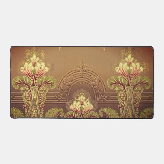 ビクトリアンフローラ焼エレガント花アールヌーボー デスクマット (正面)