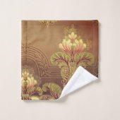 ビクトリアンフローラ焼エレガント花アールヌーボー バスタオルセット (ウォッシュタオル)