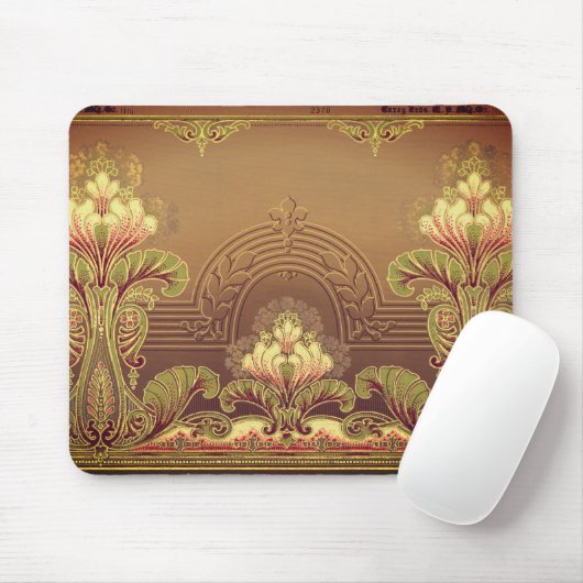 ビクトリアンフローラ焼エレガント花アールヌーボー マウスパッド (マウス)