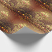 ビクトリアンフローラ焼エレガント花アールヌーボー ラッピングペーパー (角)