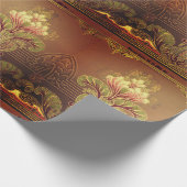 ビクトリアンフローラ焼エレガント花アールヌーボー ラッピングペーパー (角)