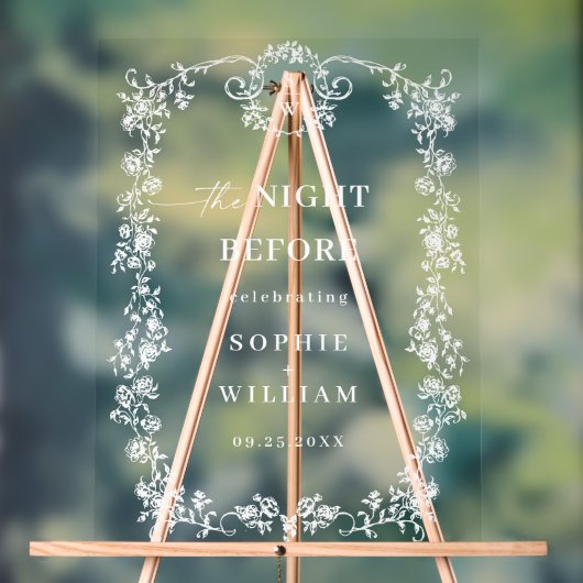 ビクトリアンフローラ華美リハーサルダイナーウェルカム アクリルサイン (ニュートラル)