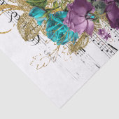 ビクトリアンフローラ音楽コラージュ 薄葉紙 (詳細)