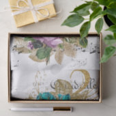 ビクトリアンフローラ音楽コラージュ 薄葉紙 (ギフト)