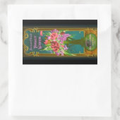 ビクトリアンフローラ香水ラベル 長方形シール (バッグ)