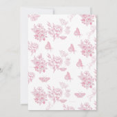 ビクトリアンフローラ | 蝶ブライダルシャワー 招待状 (裏面)