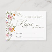 ビクトリアンブライダルシャワーゲームカード数 名刺 (正面)