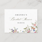 ビクトリアンブライダルシャワーゲームカード数 名刺 (裏面)