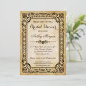 ビクトリアンブライダルシャワー-ヴィンテージアンティークフレーム 招待状 (スタンド正面)