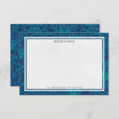 ビクトリアンブルー便箋カード 招待状 (正面/裏面)