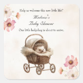 ビクトリアンベビーハリネズミ山花ベビシャワーズ スクエアシール (正面)