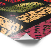 ビクトリアンマルーンと赤のステンドグラス フォトプリント            (角)