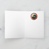 ビクトリアンミニチュアドッグポートレートアイリッシュグレイハウンド シーズンカード (内部)