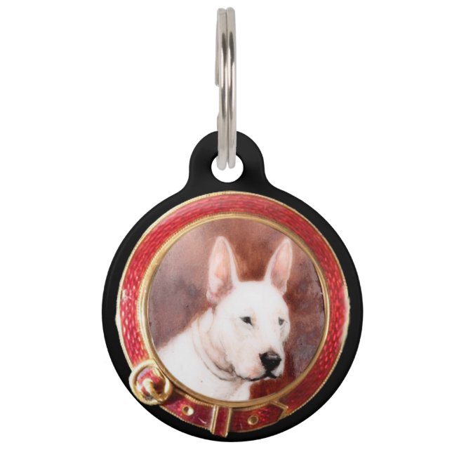 ビクトリアンミニチュアドッグポートレートブルテリア ペット　ネームタグ (正面)