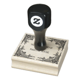 ビクトリアンライブラリからのフレーム蔵書票 ラバースタンプ