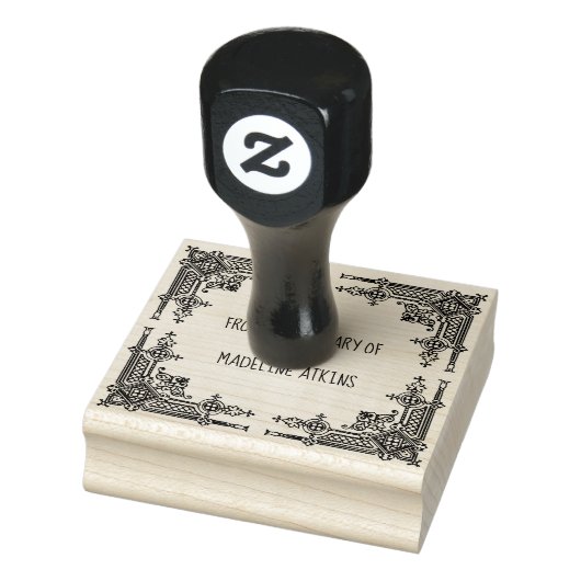 ビクトリアンライブラリからのフレーム蔵書票 ラバースタンプ (スタンプ)